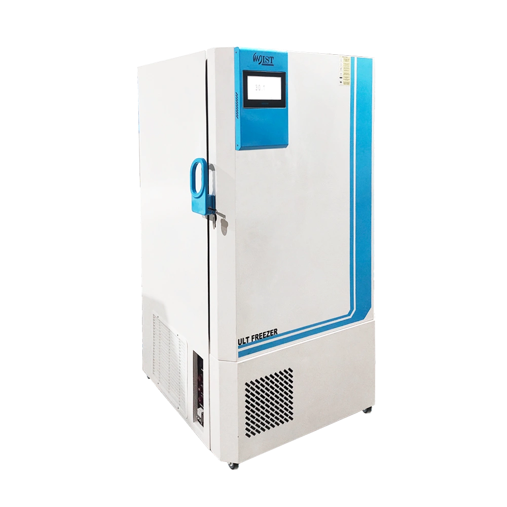 -80°C ultra low temperature freezer used in laboratories for cryogenic storage