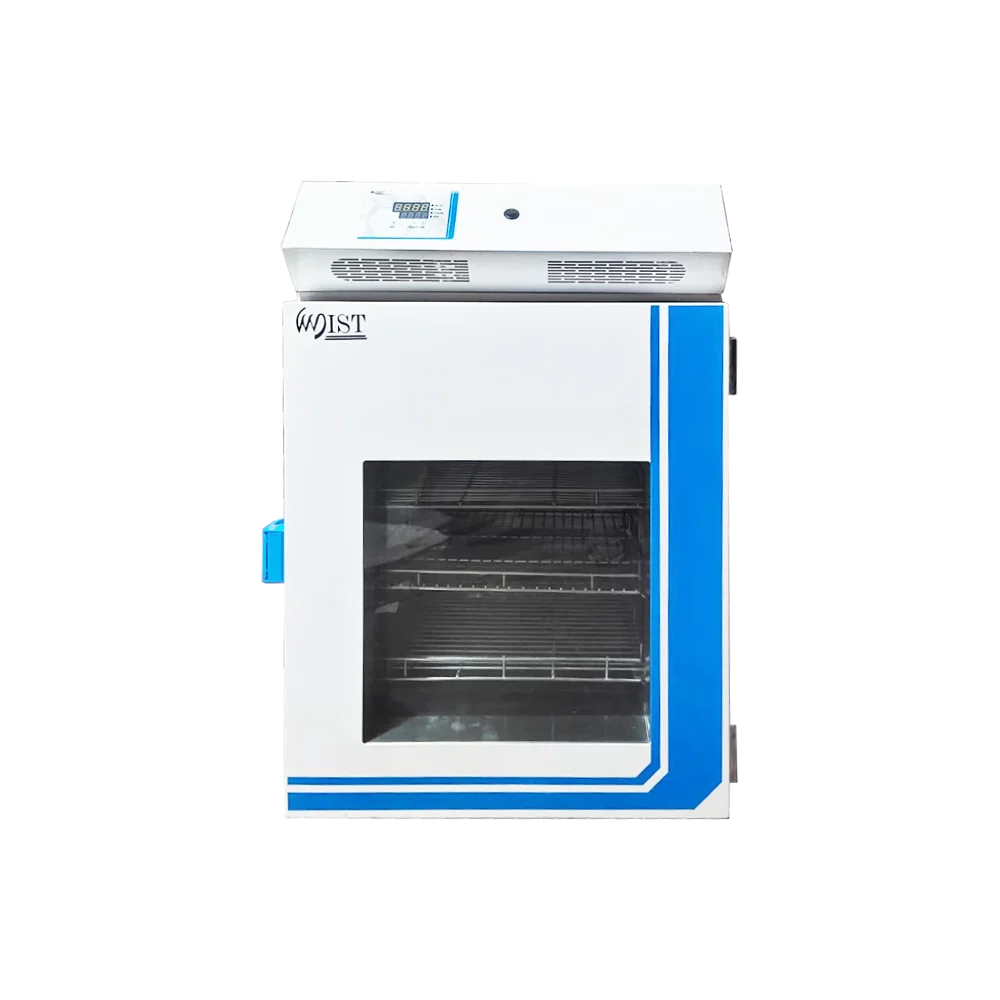 WIST Bacteriological Incubator - front view of a laboratory oven with a large double-pane glass door and top-mounted digital display for microbiology culture.