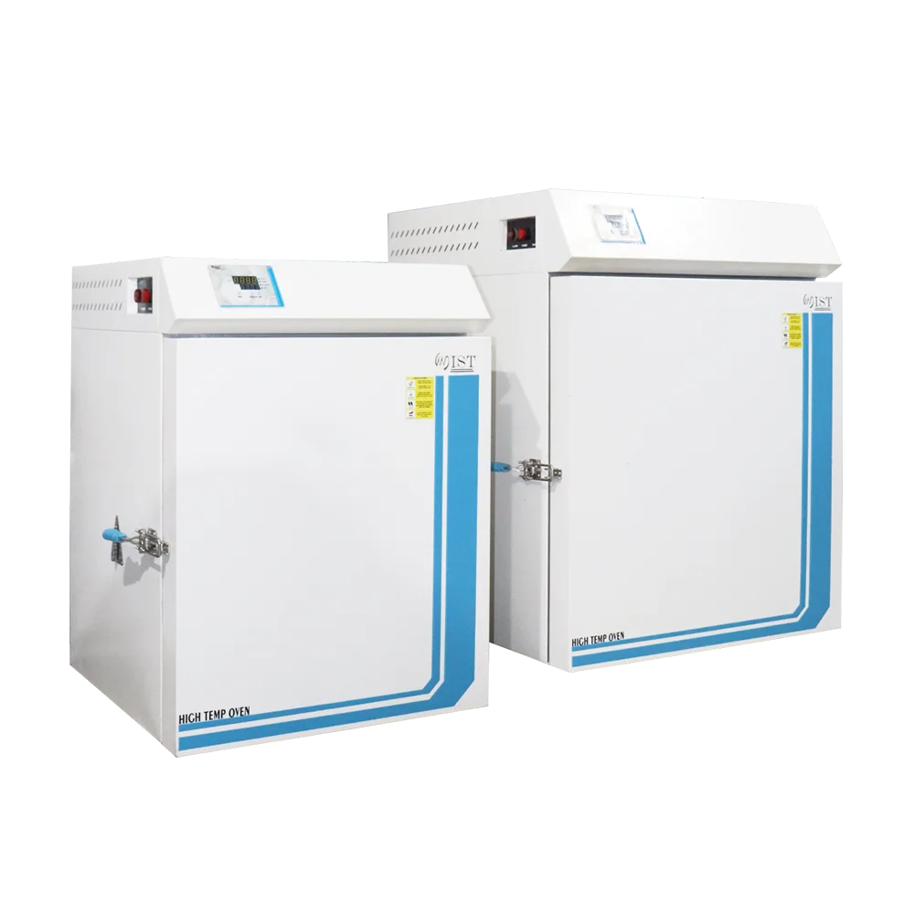 Two WIST High Temp Ovens side-by-side (small and large), demonstrating different capacities available for heat treatment and high-temperature experiments.